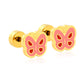 Blush Butterfly 18K Gold Plated Children's Earrings - Twisty Locks  - Kids and Women Hair Accessories, Fashion Clothing and Jewellery India
