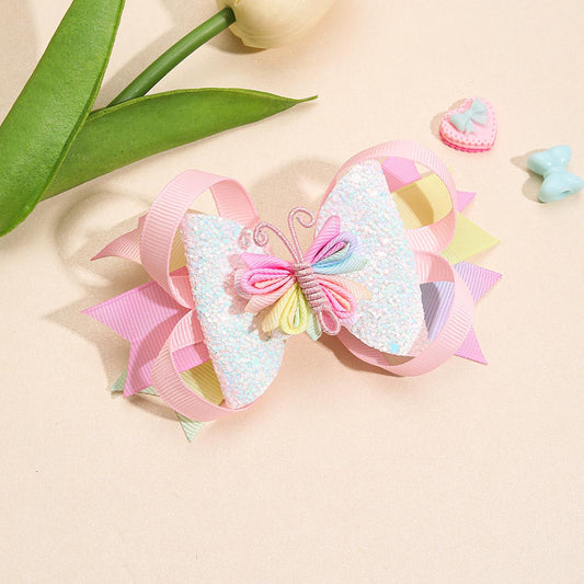 Butterfly Bow Hair Clip - Twisty Locks  - Kids Hair Accessories India