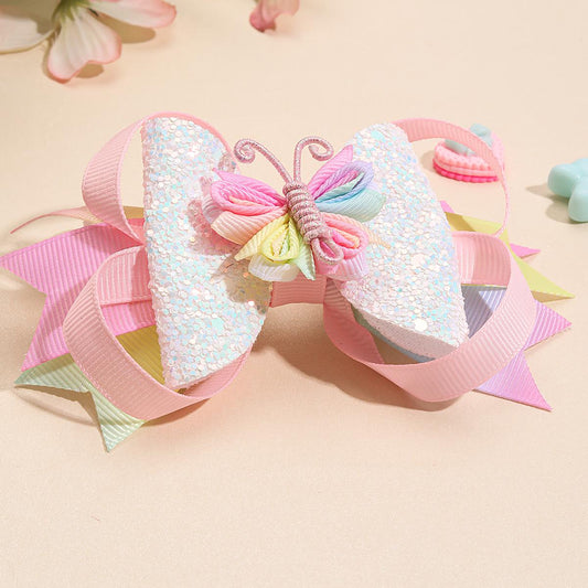 Butterfly Bow Hair Clip - Twisty Locks  - Kids Hair Accessories India