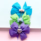 Candy Charms Bow Set – Blue, Green & Lavender Set of 3 - Twisty Locks  - Kids and Women Hair Accessories, Fashion Clothing and Jewellery India