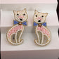 Cat Embroidered Hair Clips Set - Twisty Locks  - Kids and Women Hair Accessories, Fashion Clothing and Jewellery India