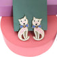 Cat Embroidered Hair Clips Set - Twisty Locks  - Kids and Women Hair Accessories, Fashion Clothing and Jewellery India