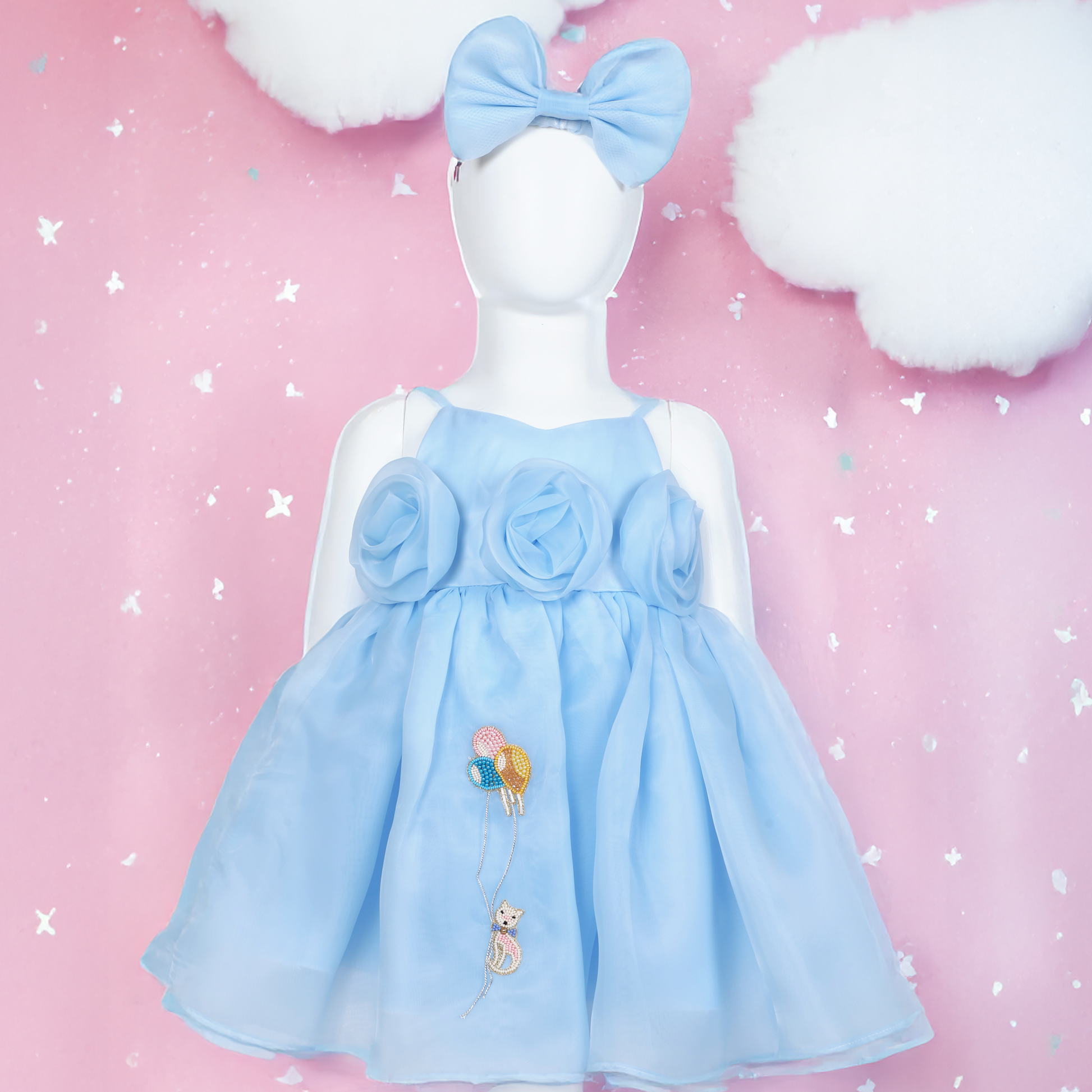 Catrina – Balloon Cat Dress - Twisty Locks  - Kids and Women Hair Accessories, Fashion Clothing and Jewellery India