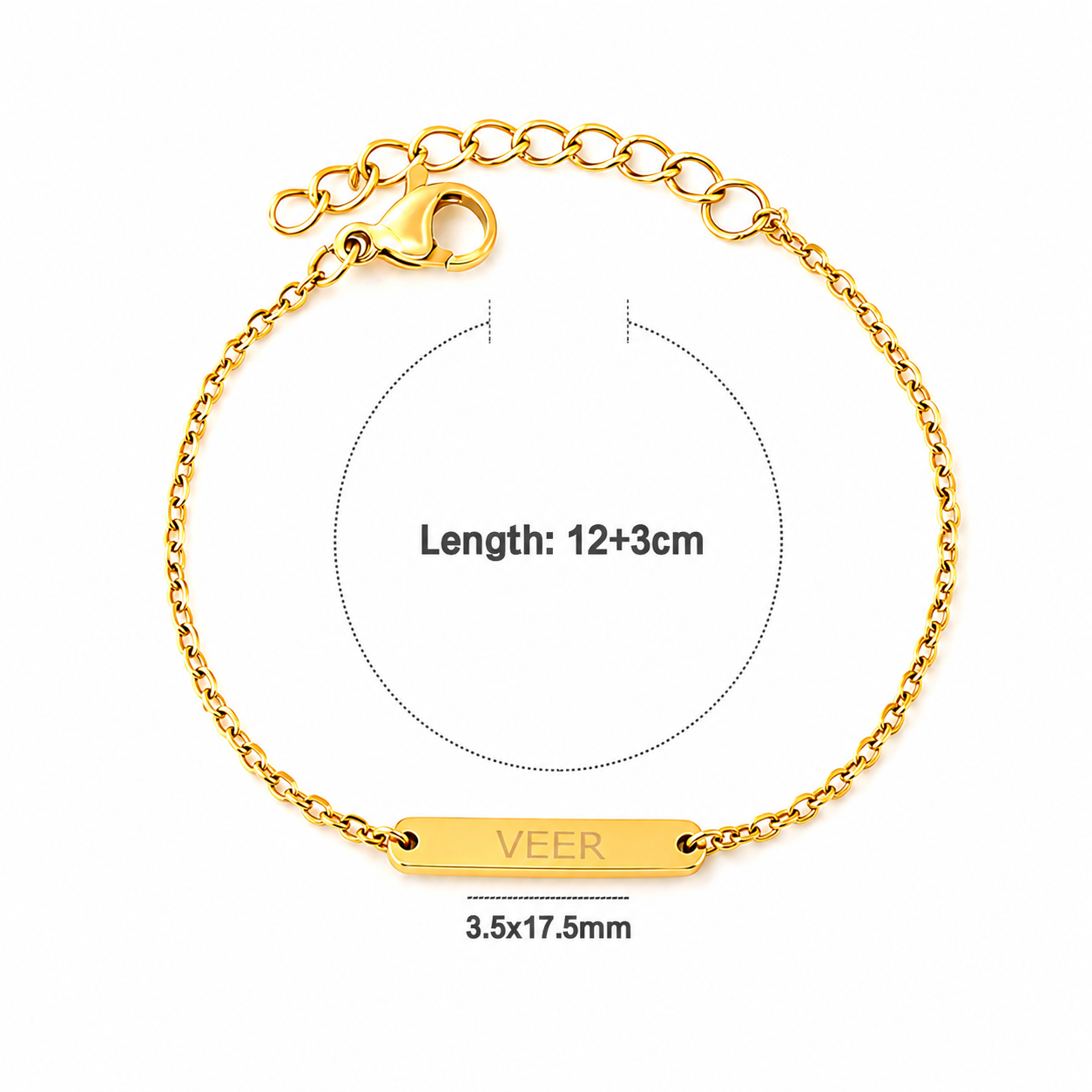 Rakhi Customised 18K Gold Plated Children's Bracelet | Custom Engraving