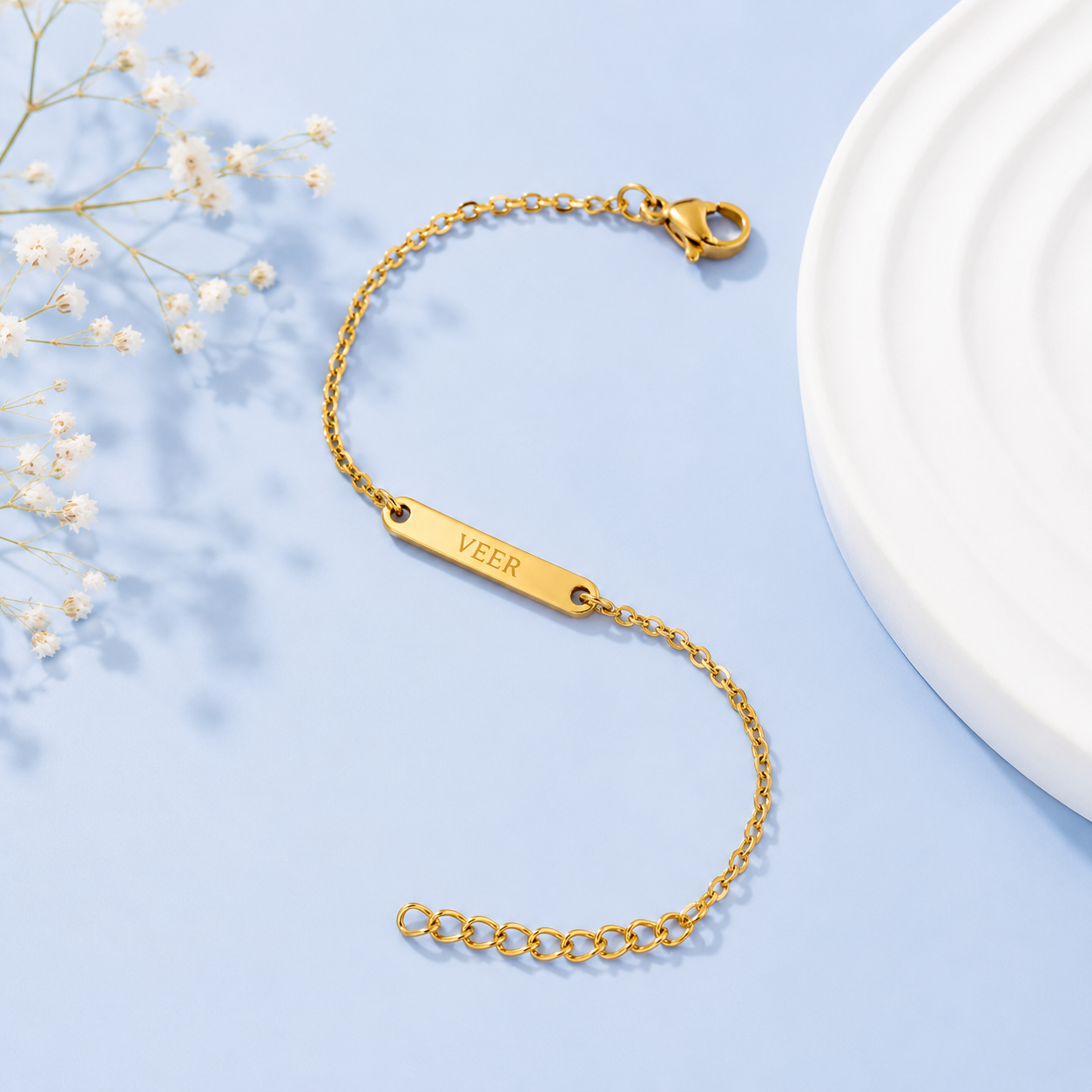 Rakhi Customised 18K Gold Plated Children's Bracelet | Custom Engraving
