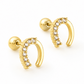 Sparkle Horseshoe 18K Gold Plated Children's Earrings
