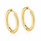 Classic Gold Hoops 10mm – AI product render by Twisty Locks