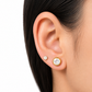 Double Layer Bezel CZ 18K Gold-Plated Jewellery Set (3 Pcs)