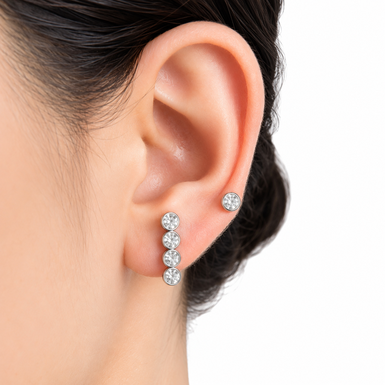 Crystal Stack Drop Jewellery Set (3 Pcs)