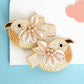 Chidiya Rani Embroidered Clips Set- Peach - Twisty Locks  - Kids and Women Hair Accessories, Fashion Clothing and Jewellery India
