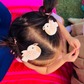 Chidiya Rani Embroidered Clips Set- Peach - Twisty Locks  - Kids and Women Hair Accessories, Fashion Clothing and Jewellery India