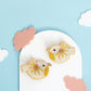 Chidiya Rani Embroidered Clips Set- Yellow - Twisty Locks  - Kids and Women Hair Accessories, Fashion Clothing and Jewellery India