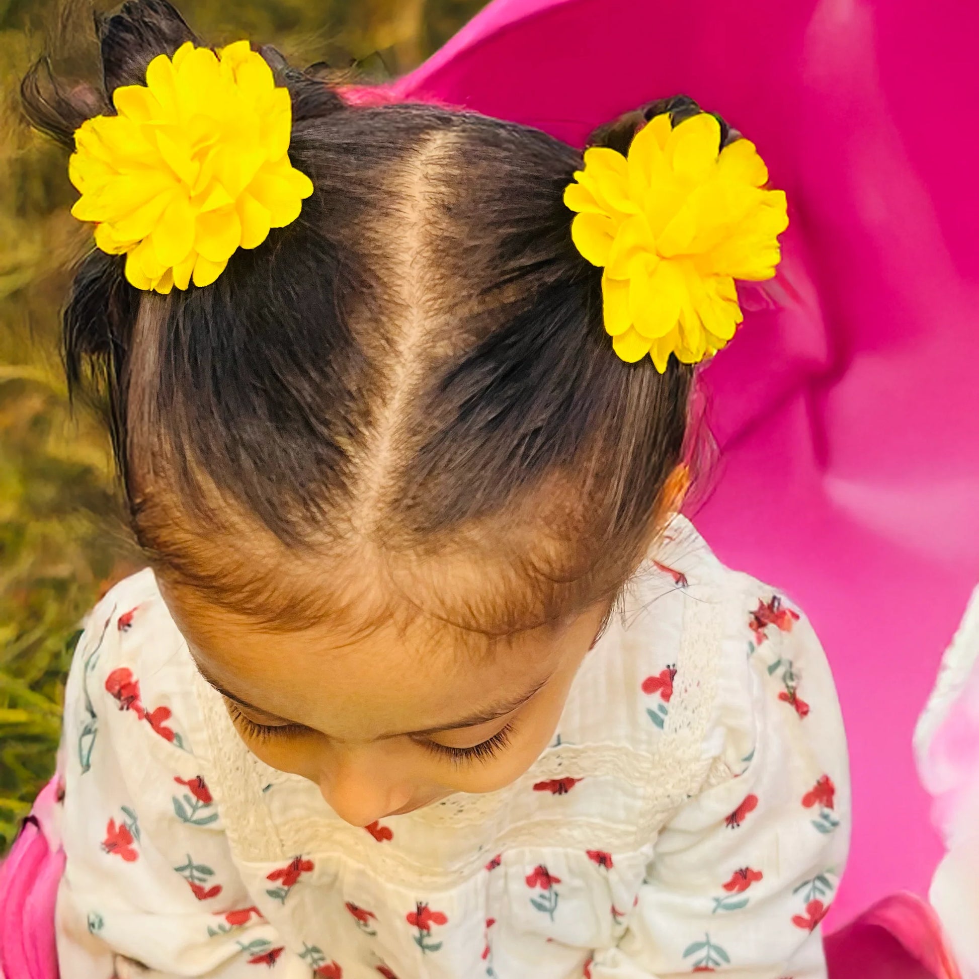 Chiffon Floral Hair Clips - Twisty Locks  - Kids and Women Hair Accessories, Fashion Clothing and Jewellery India