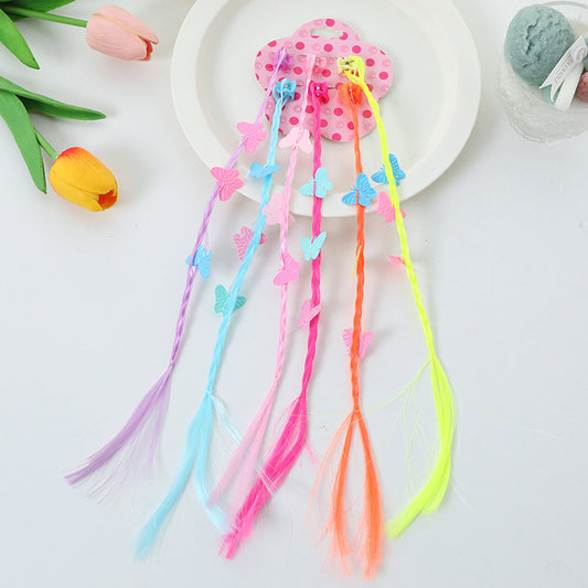 Colourful Butterfly Braid Hair Extensions- Set of 6 - Twisty Locks  - Kids and Women Hair Accessories, Fashion Clothing and Jewellery India