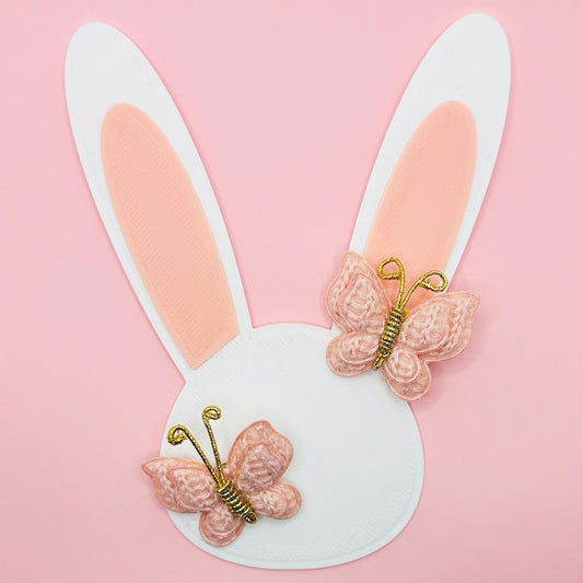 Crochet Butterfly Clips - Baby Pink Set of 2 - Twisty Locks  - Kids and Women Hair Accessories, Fashion Clothing and Jewellery India