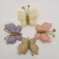 Crochet Butterfly Clips - Baby Pink Set of 2 - Twisty Locks  - Kids and Women Hair Accessories, Fashion Clothing and Jewellery India