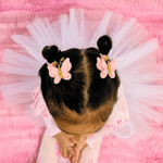 Crochet Butterfly Clips - Baby Pink Set of 2