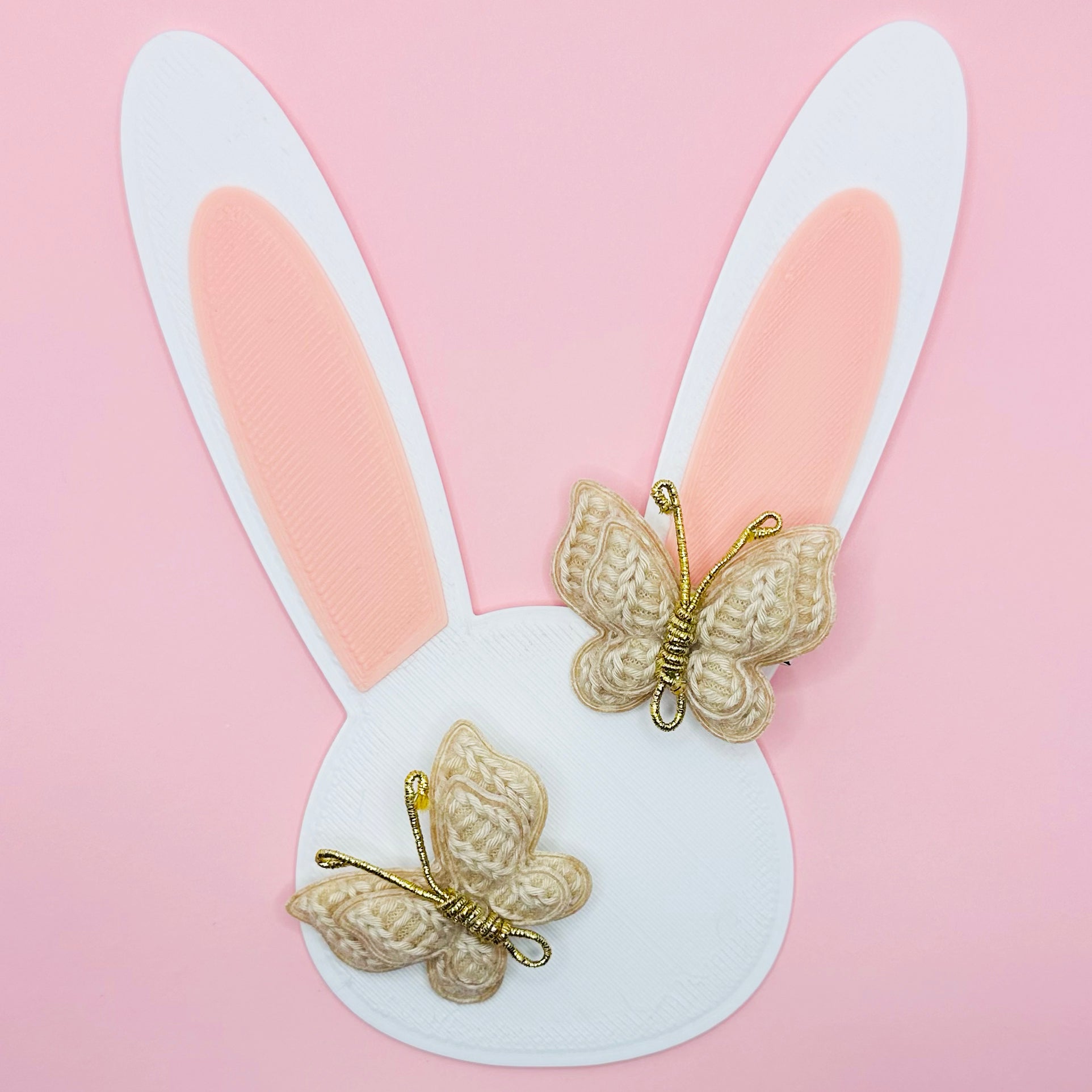 Crochet Butterfly Clips - Beige Set of 2 - Twisty Locks  - Kids and Women Hair Accessories, Fashion Clothing and Jewellery India