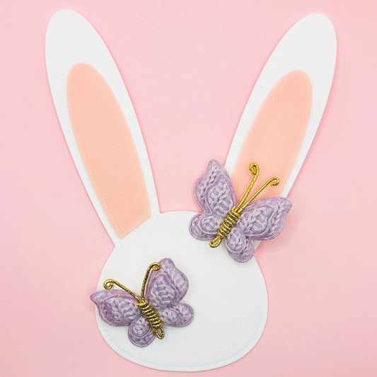 Crochet Butterfly Clips - Lavender Set of 2 - Twisty Locks  - Kids and Women Hair Accessories, Fashion Clothing and Jewellery India