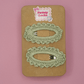 Crochet Tic Tac Pins - Green Set of 2 - Twisty Locks  - Kids and Women Hair Accessories, Fashion Clothing and Jewellery India