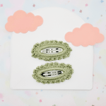 Crochet Tic Tac Pins - Green Set of 2