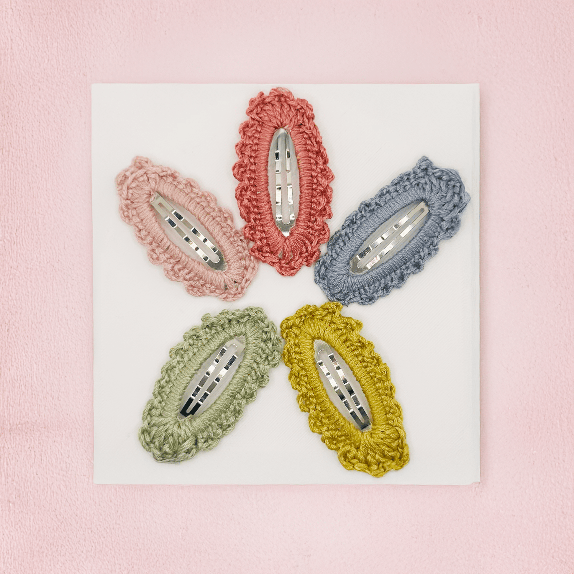 Crochet Tic Tac Pins - Yellow Set of 2 - Twisty Locks  - Kids and Women Hair Accessories, Fashion Clothing and Jewellery India