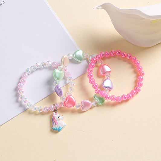 Cute Beaded Bracelets- Set of 3 - Twisty Locks  - Kids and Women Hair Accessories, Fashion Clothing and Jewellery India