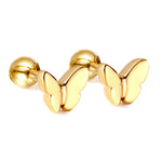 Cute Butterfly 18K Gold Plated Children's Earrings