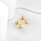 Cute Hearts 18K Gold Plated Children's Earrings - Twisty Locks  - Kids and Women Hair Accessories, Fashion Clothing and Jewellery India