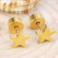 Cute Star 18K Gold Plated Children's Earrings - Twisty Locks  - Kids and Women Hair Accessories, Fashion Clothing and Jewellery India