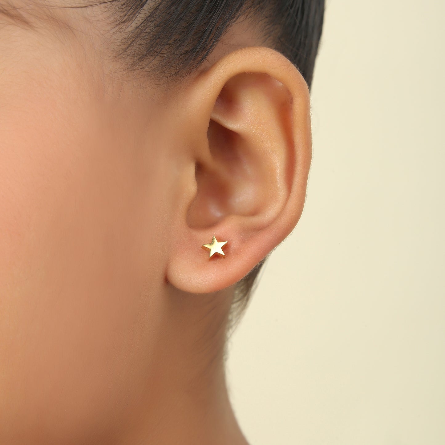 Cute Star 18K Gold Plated Children's Earrings - Twisty Locks  - Kids and Women Hair Accessories, Fashion Clothing and Jewellery India