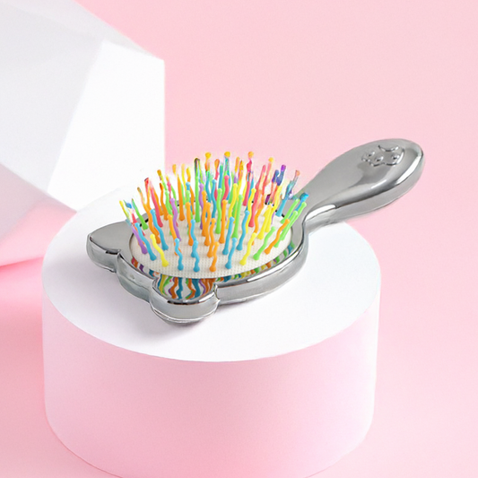 Detangling Hair Brush - Silver - Twisty Locks  - Kids and Women Hair Accessories, Fashion Clothing and Jewellery India