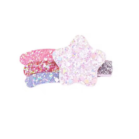 Dreamy Rainbow & Star Clips - Set of 2 - Twisty Locks  - Kids and Women Hair Accessories, Fashion Clothing and Jewellery India