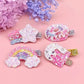Dreamy Rainbow & Star Clips - Set of 2 - Twisty Locks  - Kids and Women Hair Accessories, Fashion Clothing and Jewellery India