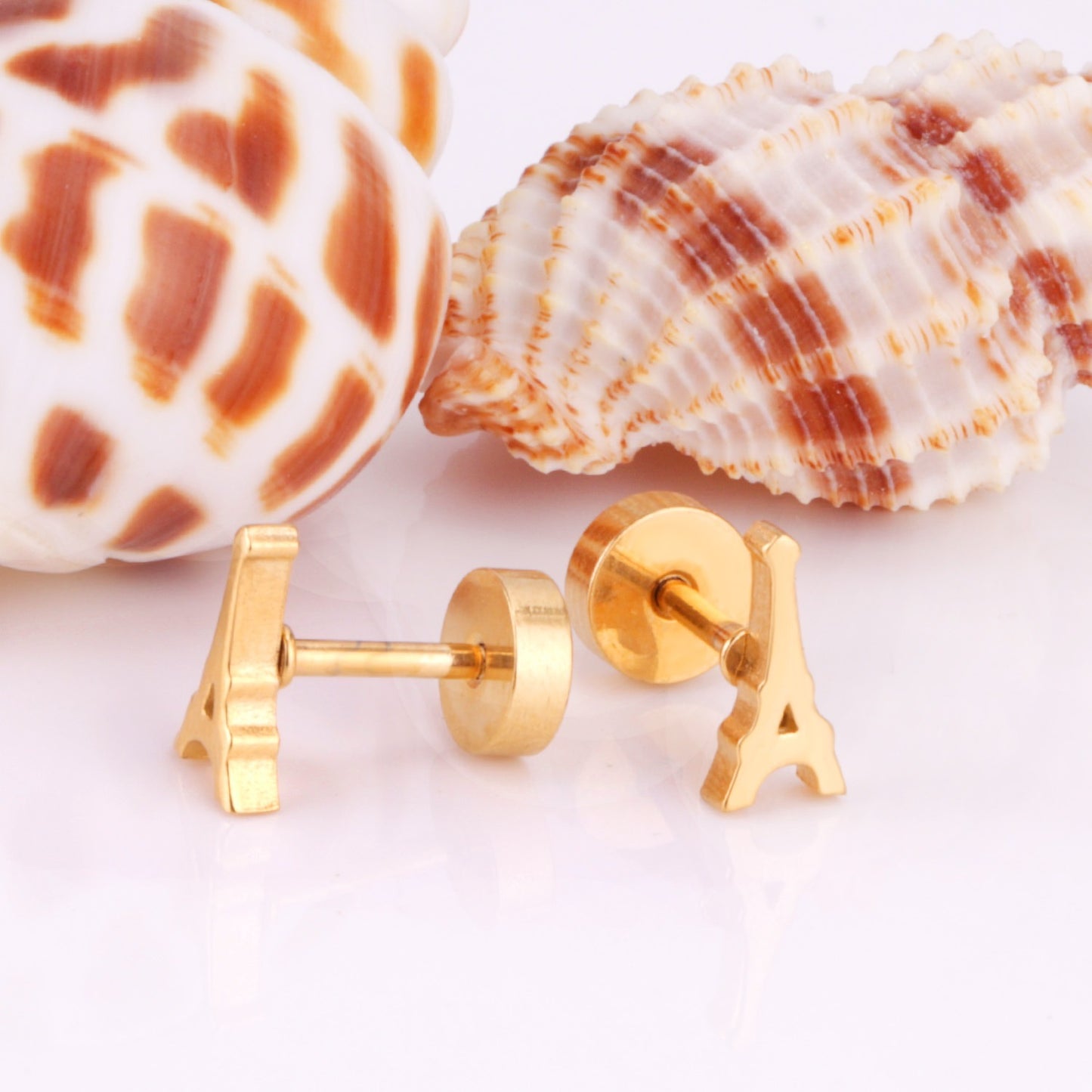 Eiffel Tower 18K Gold Plated Children's Earrings - Twisty Locks  - Kids and Women Hair Accessories, Fashion Clothing and Jewellery India