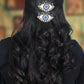Evil Eye Embroidered Hair Clips Set - Twisty Locks  - Kids and Women Hair Accessories, Fashion Clothing and Jewellery India