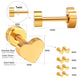 Hearts 18K Gold Plated Children's Earrings - Twisty Locks  - Kids and Women Hair Accessories, Fashion Clothing and Jewellery India
