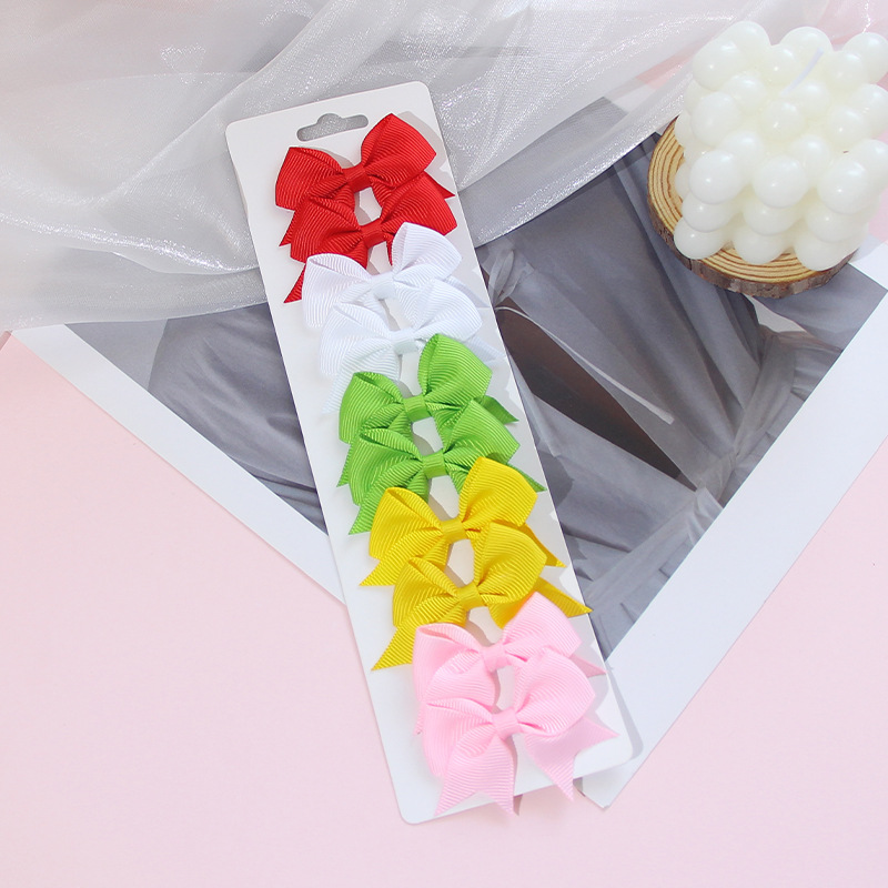 Fabric Hair Bows- Set of 10 - Twisty Locks  - Kids and Women Hair Accessories, Fashion Clothing and Jewellery India