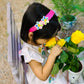 Floral Delight Pink Hairband - Twisty Locks  - Kids and Women Hair Accessories, Fashion Clothing and Jewellery India
