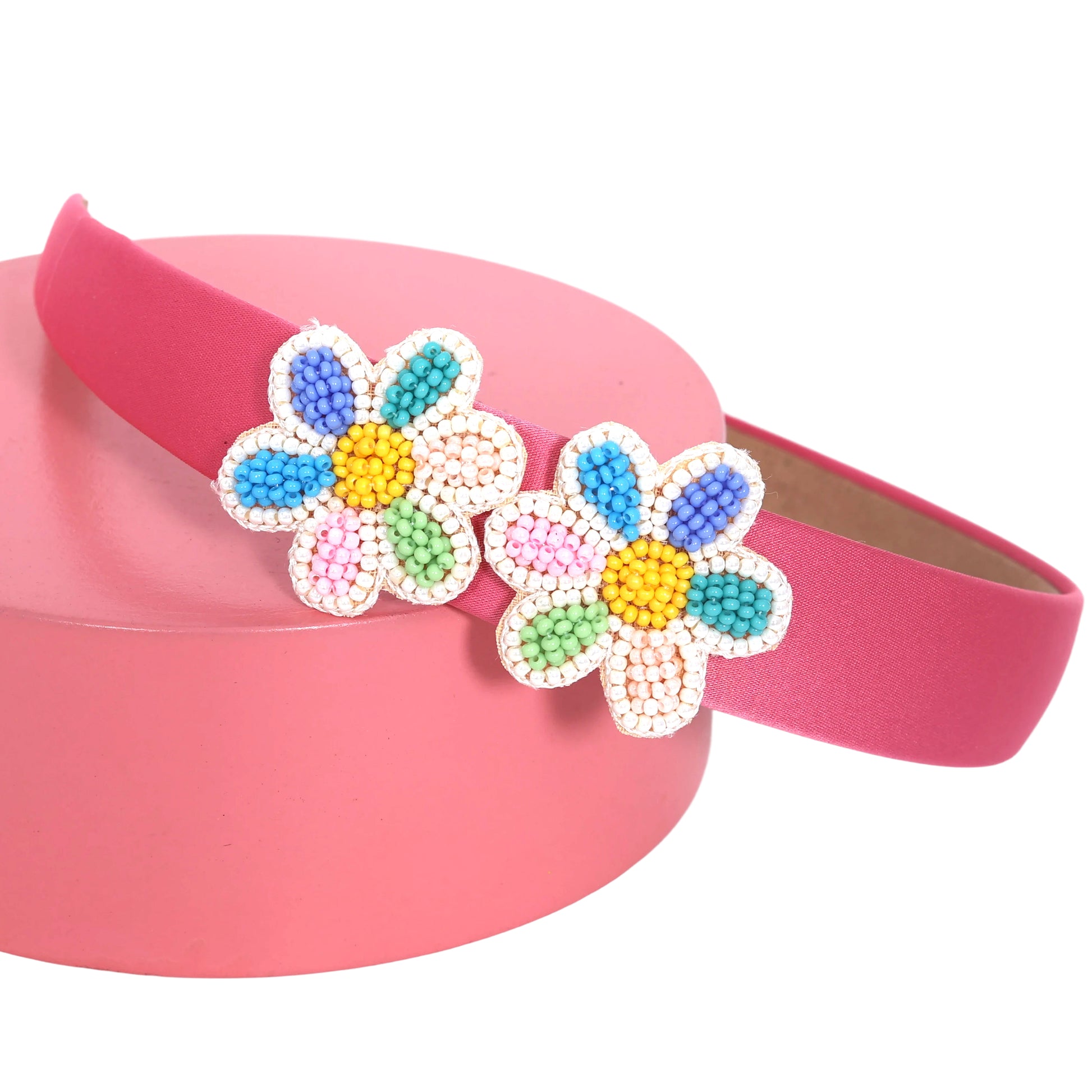 Floral Delight Pink Hairband - Twisty Locks  - Kids and Women Hair Accessories, Fashion Clothing and Jewellery India