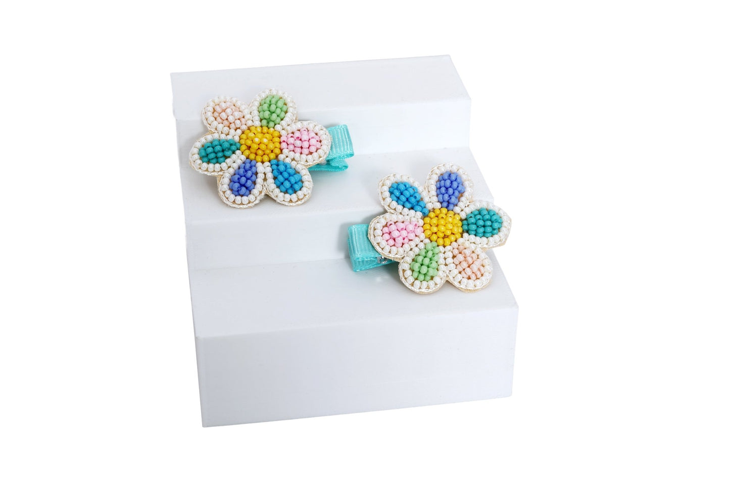 Floral Embroidered Hair Clip - Twisty Locks  - Kids Hair Accessories India