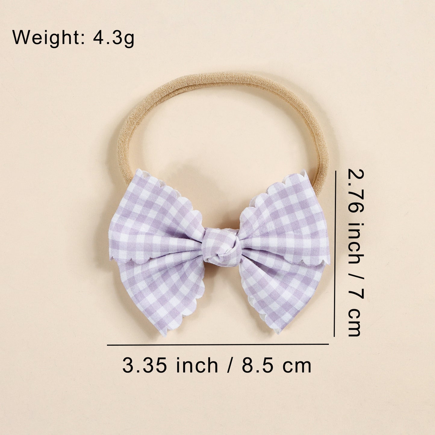 Gingham Bow Baby Pink Headband – Soft & Sweet - Twisty Locks  - Kids and Women Hair Accessories, Fashion Clothing and Jewellery India