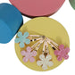 Glittery Flowers Tic Tac Snap Pins - Set of 4 - Twisty Locks  - Kids and Women Hair Accessories, Fashion Clothing and Jewellery India
