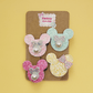 Glittery Mouse Pins - Set of 4 - Twisty Locks  - Kids and Women Hair Accessories, Fashion Clothing and Jewellery India