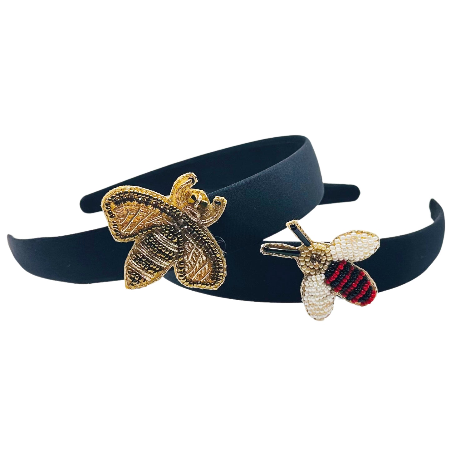 Gold Bee Black Hairband - Twisty Locks  - Kids Hair Accessories India