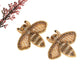 Gold Bee Embroidered Hair Clips Set - Twisty Locks  - Kids Hair Accessories India