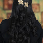 Gold Bee Embroidered Hair Clips Set - Twisty Locks  - Kids Hair Accessories India