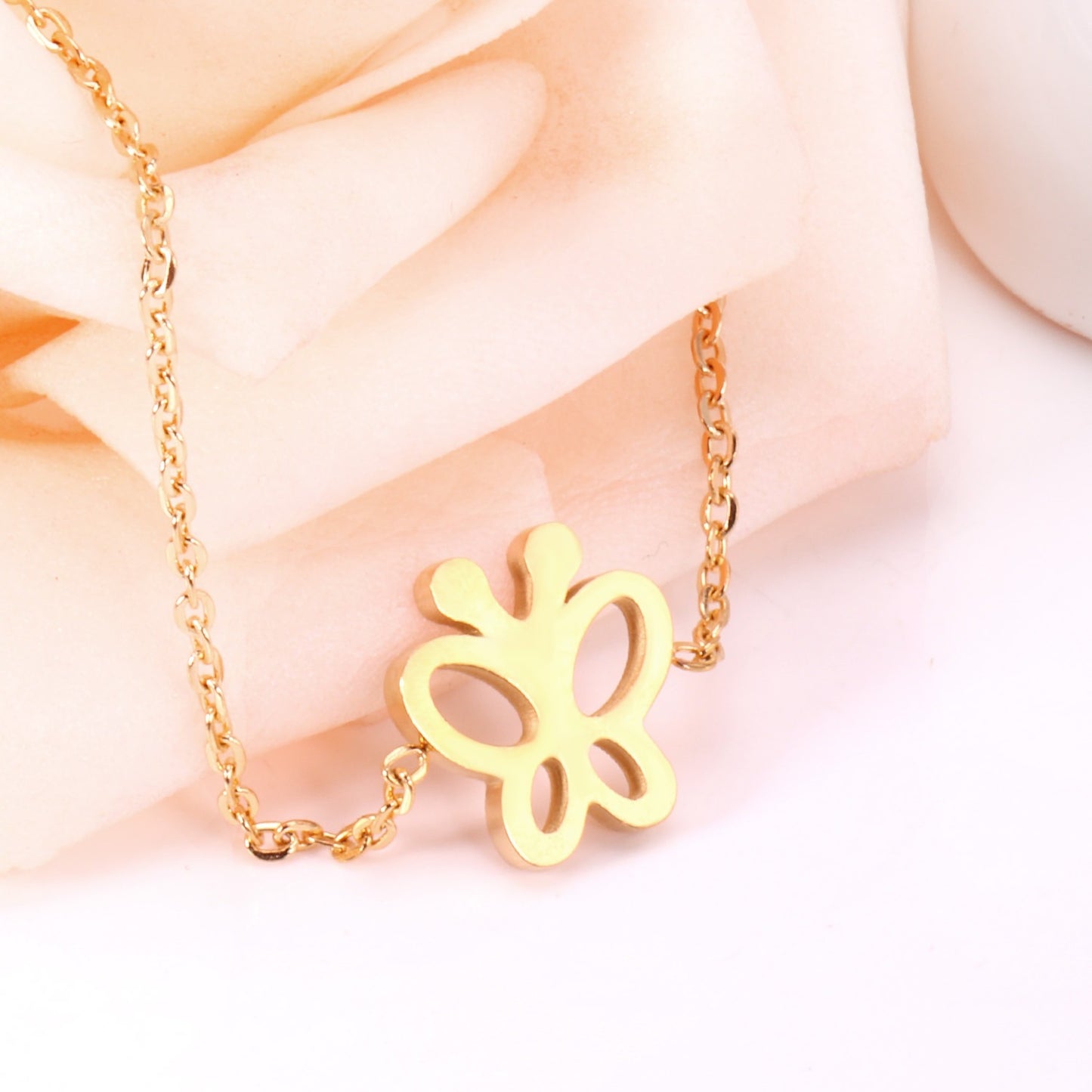Gold Butterfly 18K Gold Plated Children's Bracelet - Twisty Locks  - Kids and Women Hair Accessories, Fashion Clothing and Jewellery India