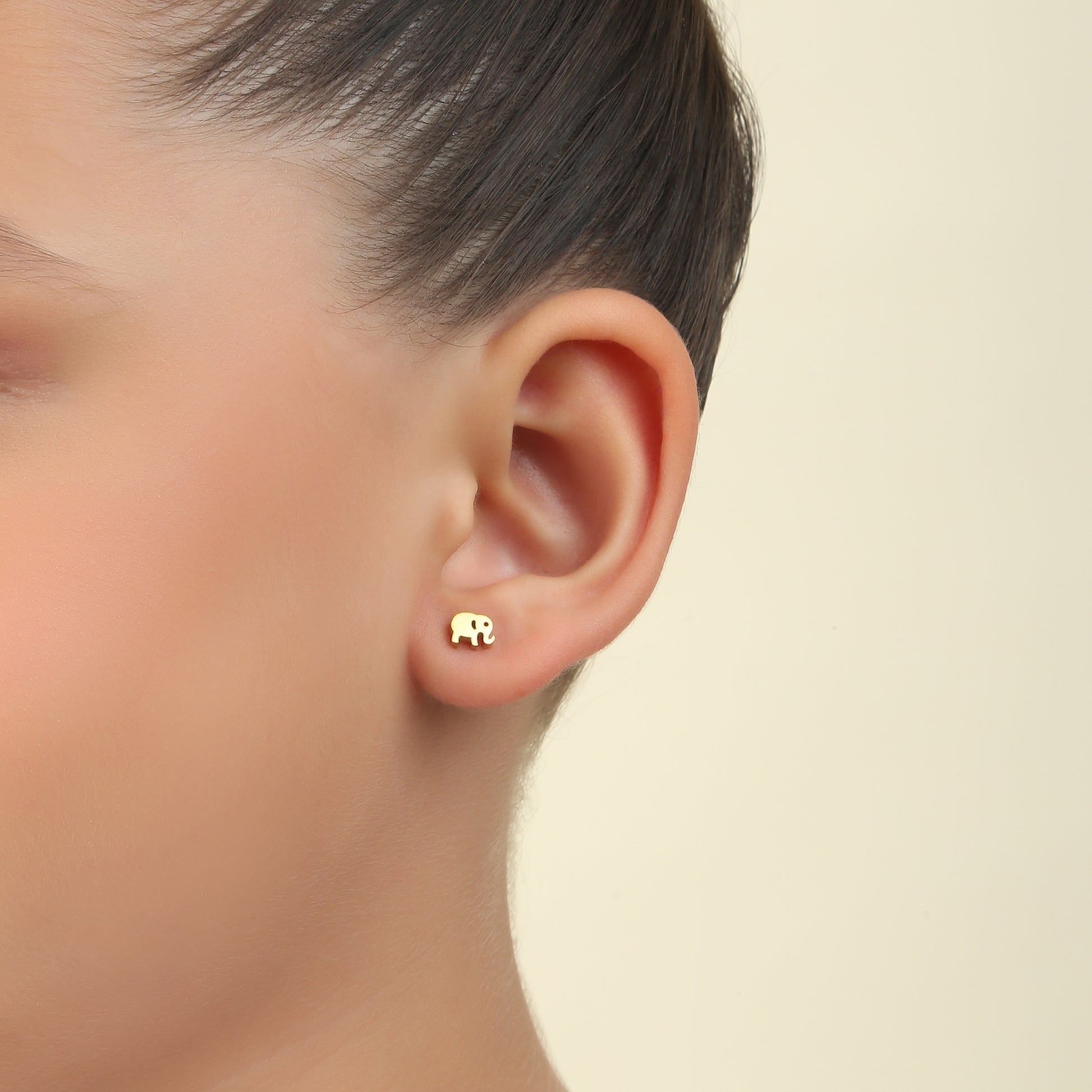 Gold Elephant 18K Gold Plated Children's Earrings - Twisty Locks  - Kids and Women Hair Accessories, Fashion Clothing and Jewellery India