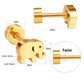 Gold Elephant 18K Gold Plated Children's Earrings - Twisty Locks  - Kids Hair Accessories India